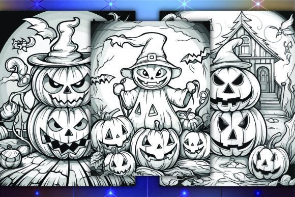 Halloween Coloring Books with Full Master Resell Rights