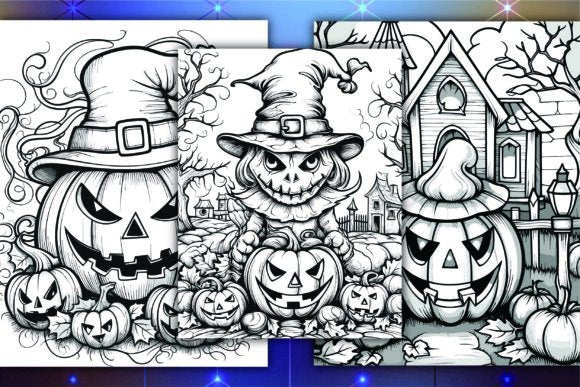 Halloween Coloring Books with Full Master Resell Rights