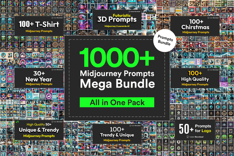 The Mega Midjourney Prompts Bundle