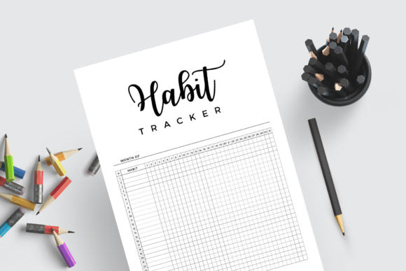 Habits Tracker Daily, Weekly, Monthly